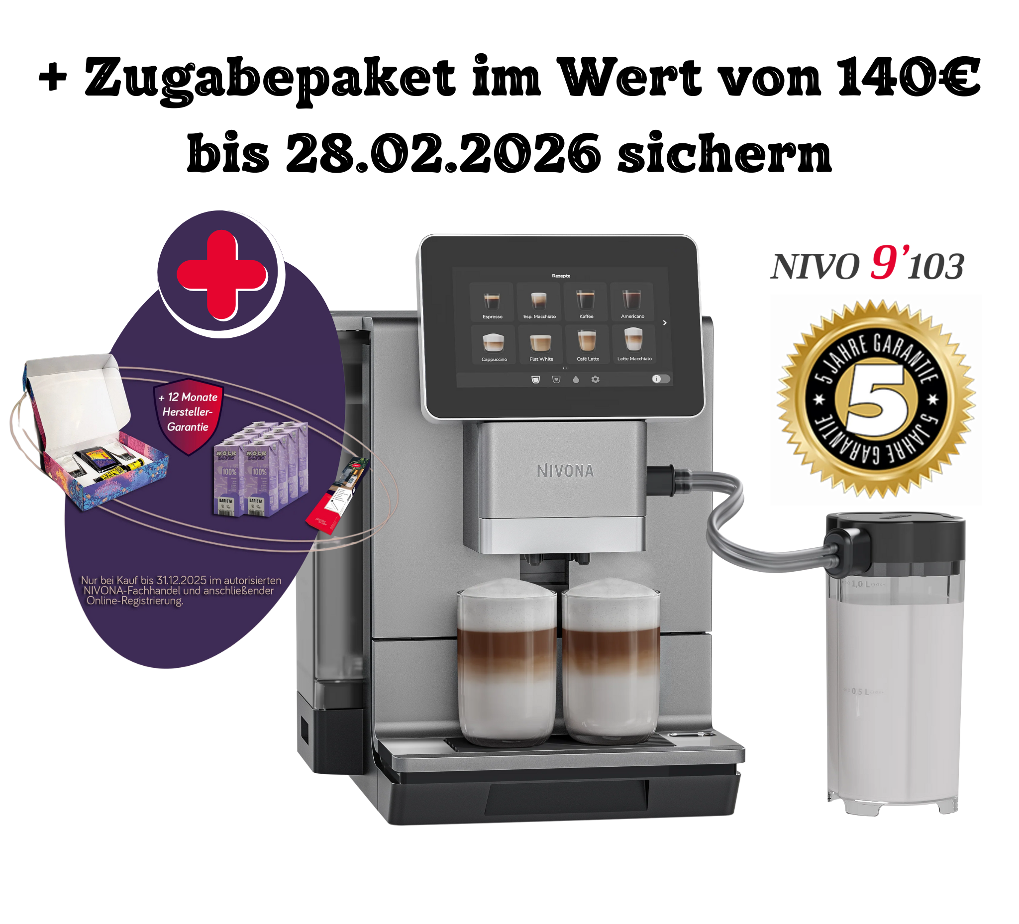 NIVONA NIVO 9103 - inkl. 5 Jahre Garantie + gratis Zugaben