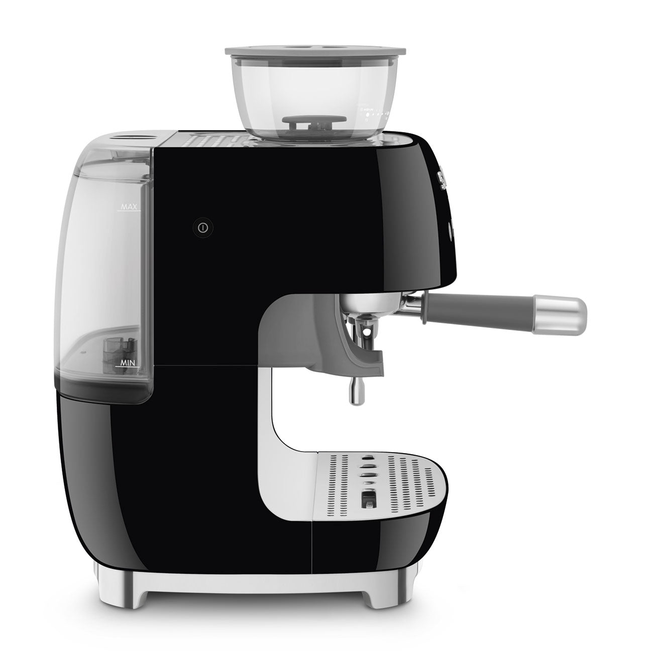 SMEG Siebträger mit Mahlwerk EGF03BLEU in Schwarz inkl. 5 Jahre Garantie