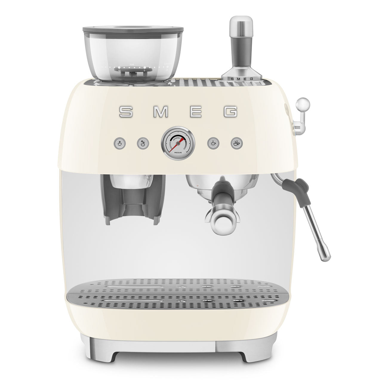 SMEG Siebträger mit Mahlwerk EGF03CREU in Creme inkl. 5 Jahre Garantie