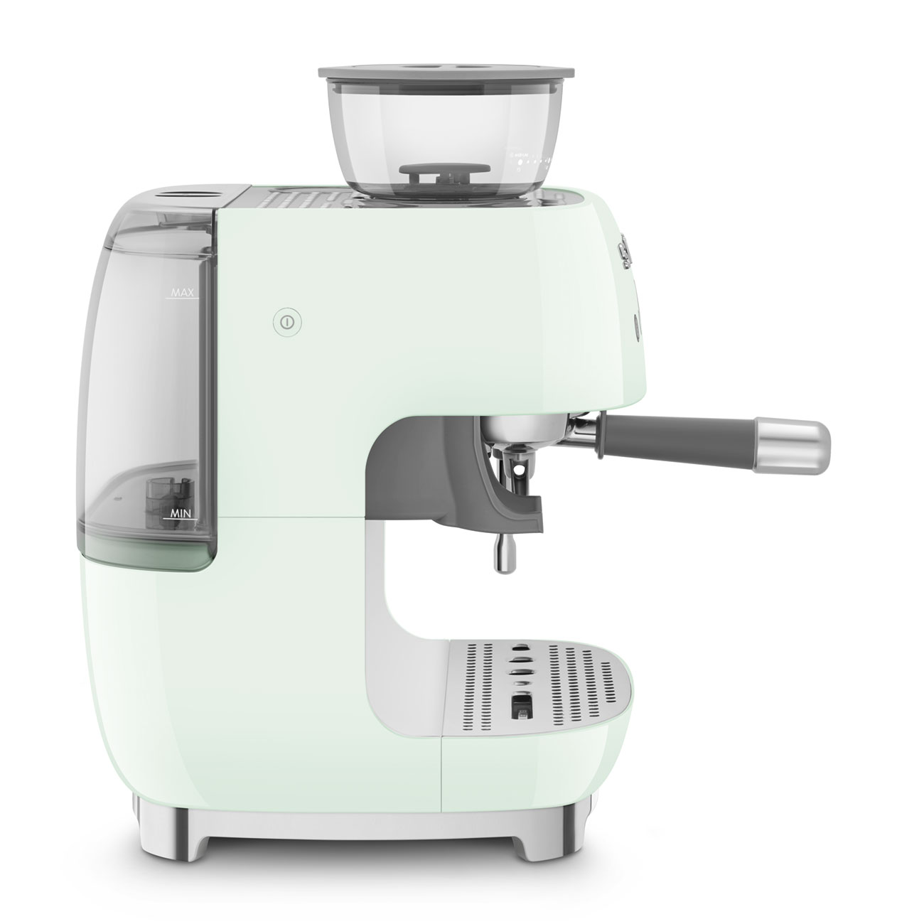SMEG Siebträger mit Mahlwerk EGF03PGEU in Pastellgrün inkl. 5 Jahre Garantie