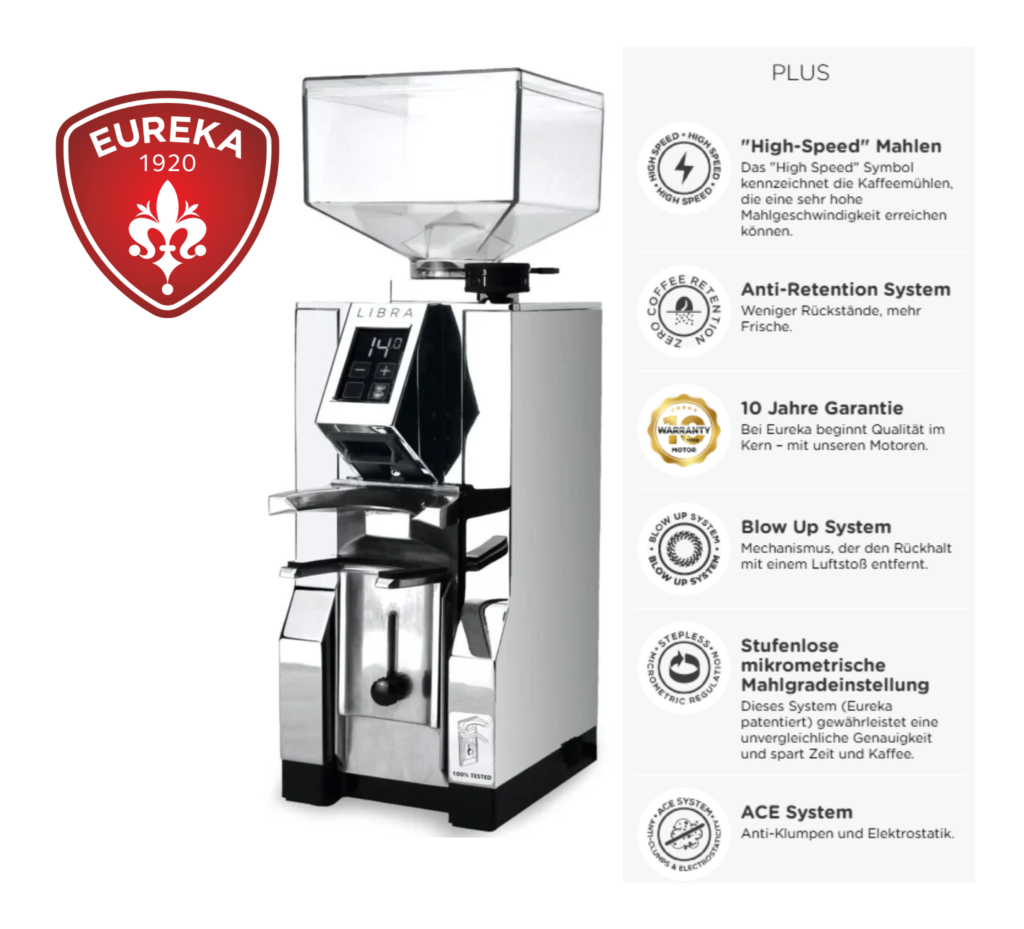 Eureka Mignon Libra chrome 16CR