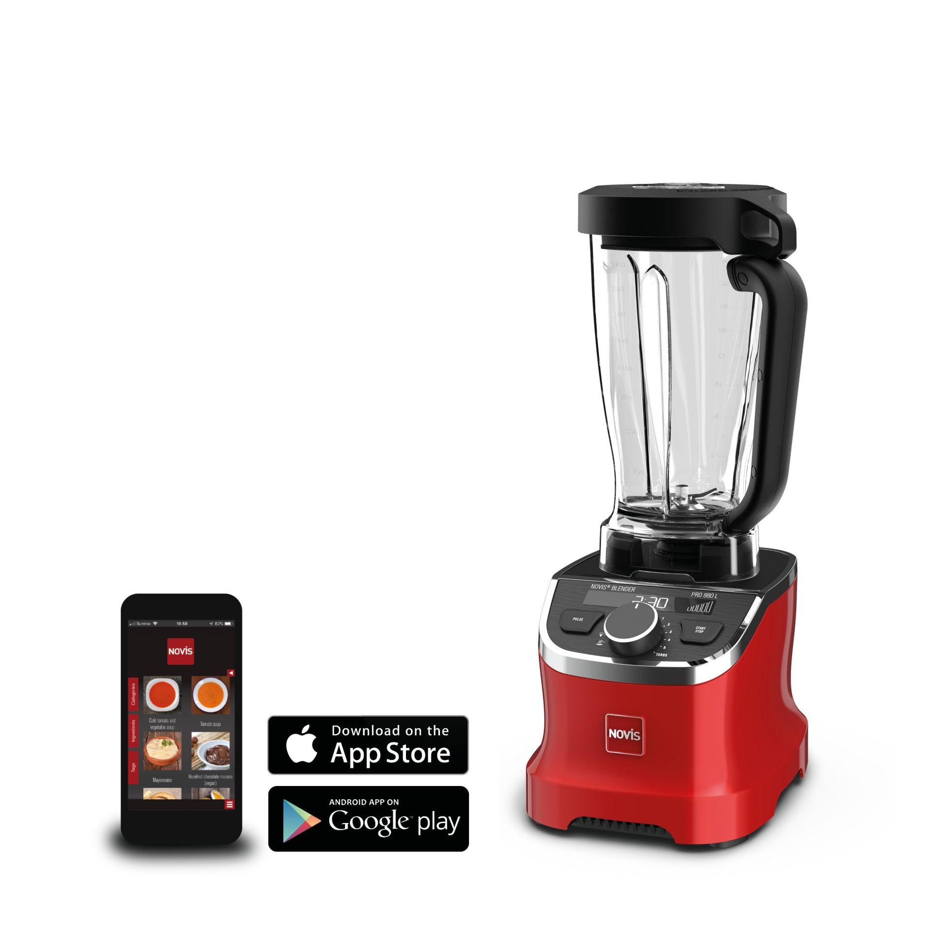 Novis Standmixer ProBlender 880L Rot