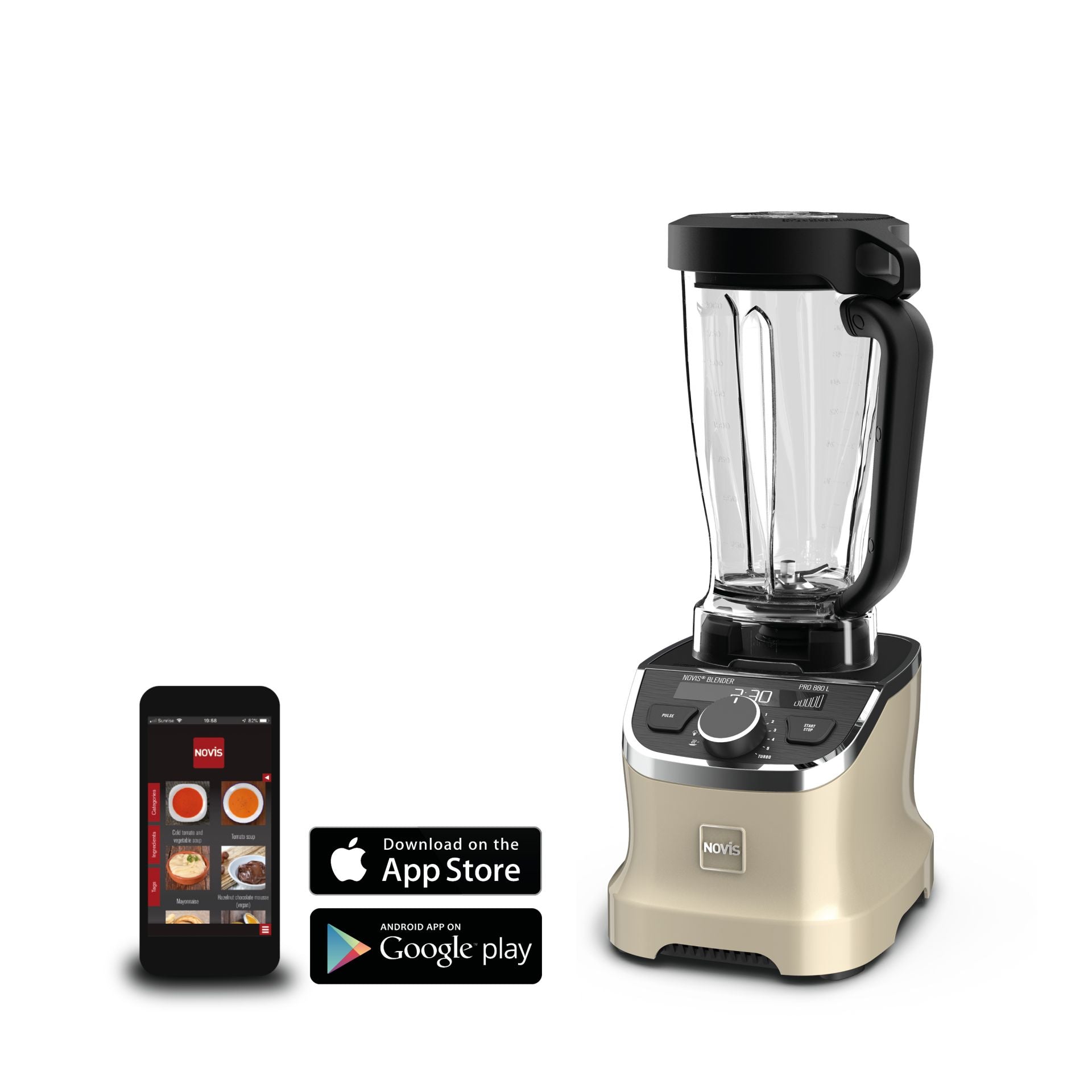 Novis Standmixer ProBlender 880L Creme - 10 J. Motorgarantie