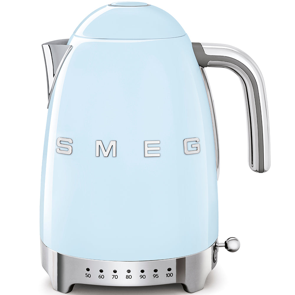 SMEG Wasserkocher Pastellblau KLF04PBEU mit regelbarer Temperatureinstellung