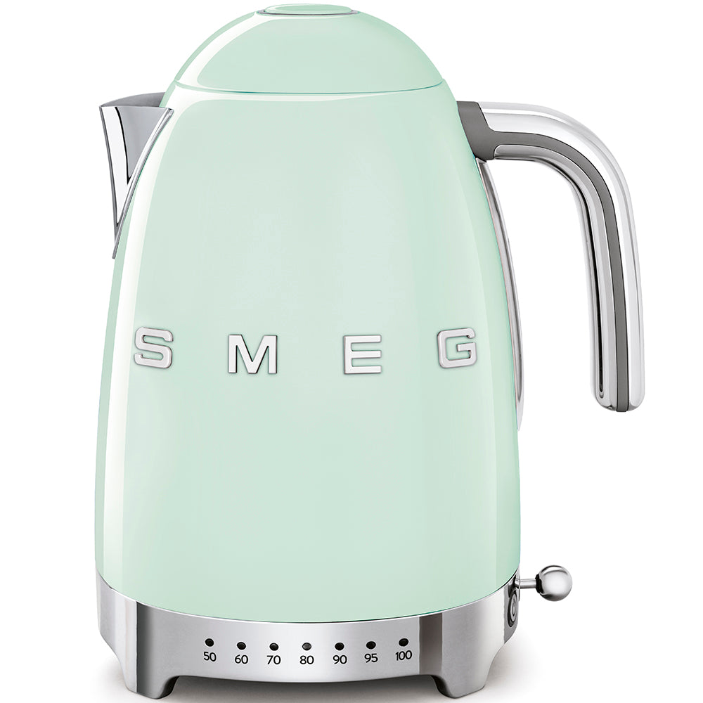 SMEG Wasserkocher Pastellgrün KLF04PGEU mit regelbarer Temperatureinstellung