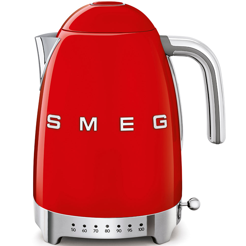 SMEG Wasserkocher Rot KLF04RDEU mit regelbarer Temperatureinstellung