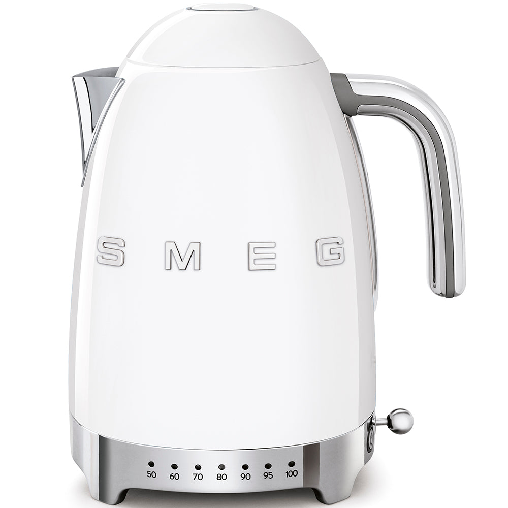 SMEG Wasserkocher Weiß KLF04WHEU mit regelbarer Temperatureinstellung